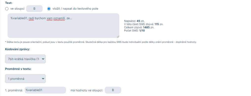 Příprava Textu